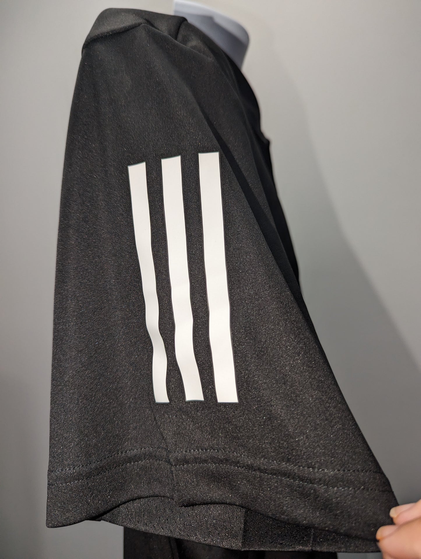 Peak Football Academy Adidas Black Polo with Stripe (Men's)